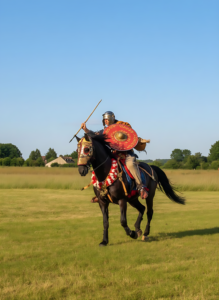 Cavalier romain à cheval