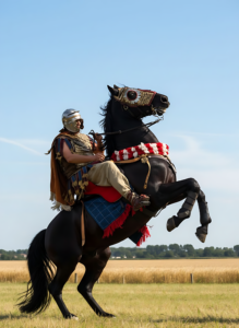 Cavalier romain à cheval